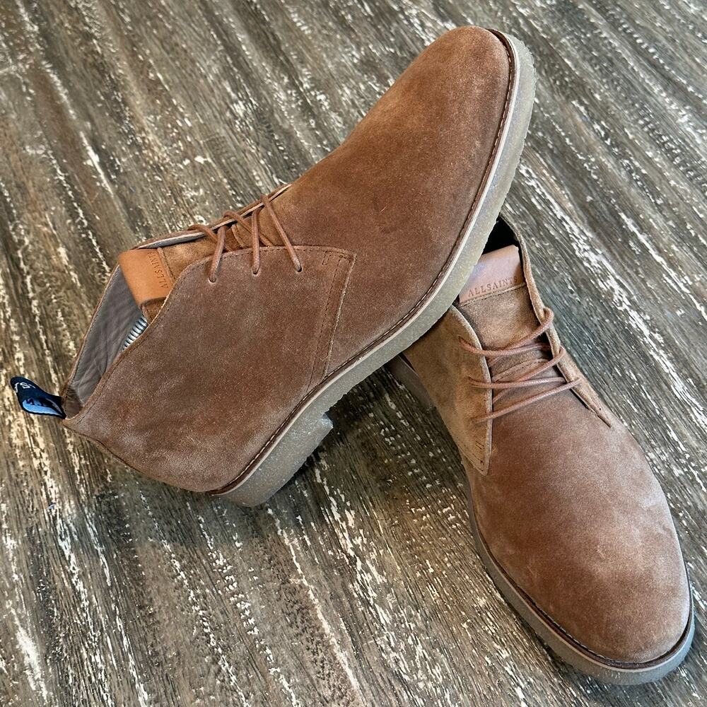 ALLSAINTS Bilton Suede Chukka Desert Boots Brown Tan Men’s Size 42 EU (9-9.5 US)
